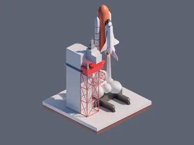 land 93A Low-poly 3D model