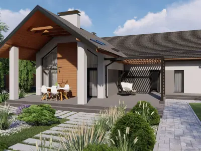 3D model of a country house 3D model