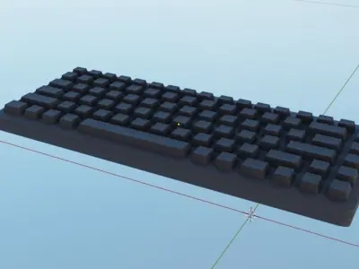 Keyboard Free low-poly 3D model