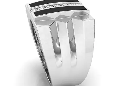 Small fancy mans ring 3D print model