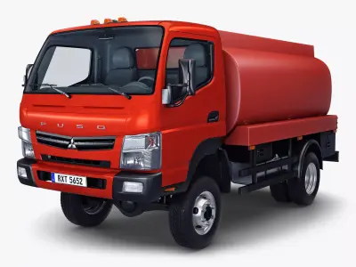 Mitsubishi Fuso Canter 4x4 Tanker 3D model