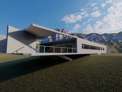 Casa Scene-villa-modern house 3D model 74