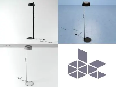 Ella floor lamp with logo 3D model