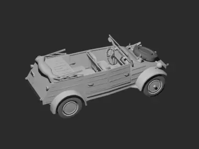 Volkswagen K belwagen Low-poly 3D model