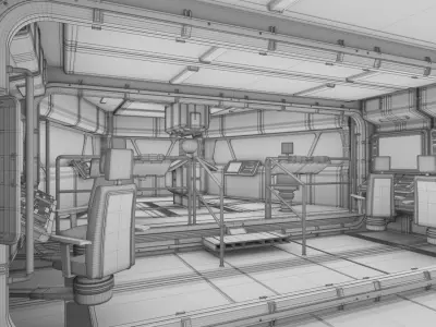 Starship Command Deck Collection 3D model