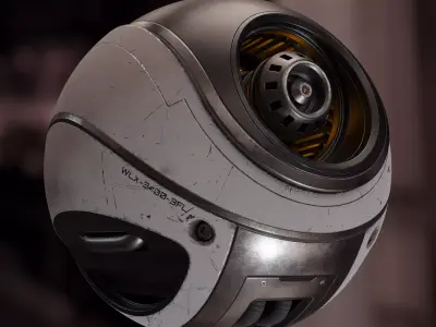 Sci-Fi Spherical Drone Texture