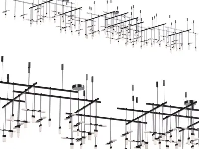 Suspenders Gallery Multi Light Pendant 3D model