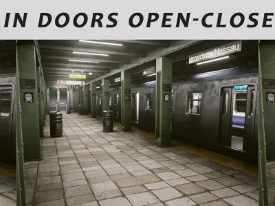 Subway Station - Real Time - Scene Low-poly 3D model