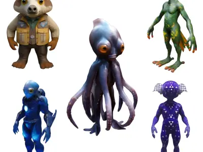 Anthropomorphic Character Collection 3D print model