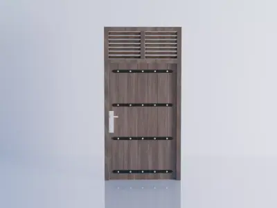 Wood Door Free 3D model