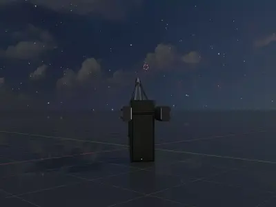 Railway Crossing Barrier 4 m with protective grid closed  Low-poly 3D model