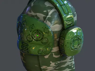Gas mask helmet scifi Low-poly character art game space  Low-poly 3D model purchase