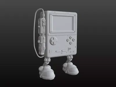 Futuristic Console Bot STL Robotic Character 3D Model 3D print model