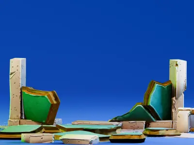 Interactive Object - Breakable Wall Low-poly 3D model