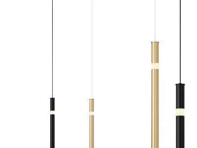 Flute LED Mini Pendant by CWI Lighting 3D model