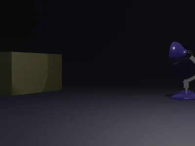 Lamp with bones and IK limits Free 3D model