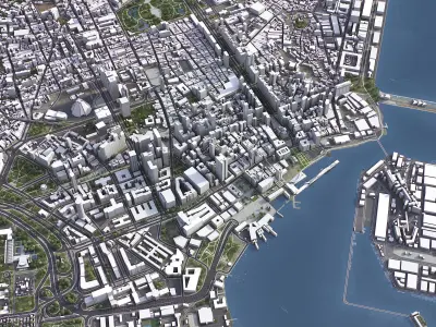 Rio de Janeiro - 3D City Model Low-poly 3D model