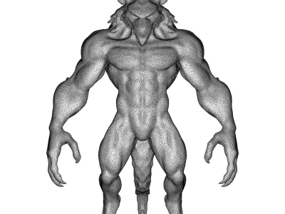 Armored Lycanthrope Warrior 3D print model