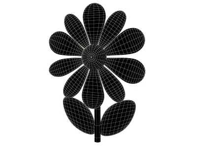 Flower v4 001 Low-poly 3D model