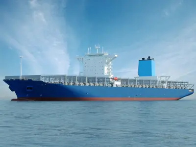 Large Container Ship High-Detail 3D model