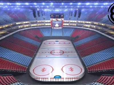 Ice Hockey Arena V2 3D model