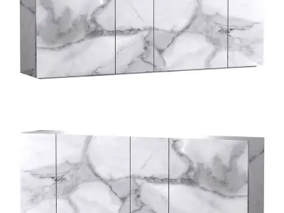 36e8 Sideboard White 3D model