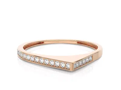 Light Minimalist Diamond Ring 3D print model