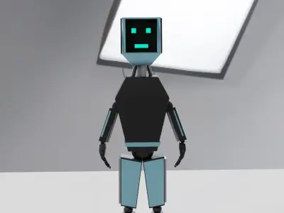 Robot humanoid Low-poly 3D model