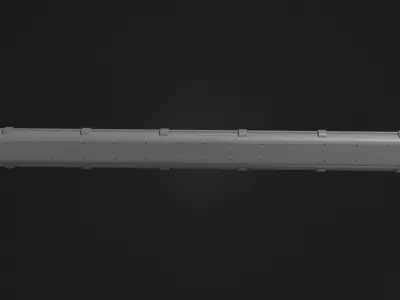 Fluorescent Lamp Low-poly 3D model get
