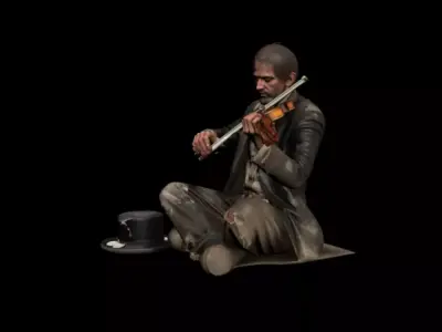 A beggar  3D model