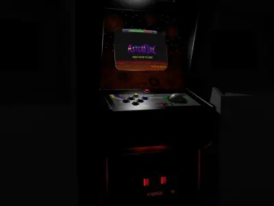 AsterFire Arcade Cabinet Free low-poly 3D model