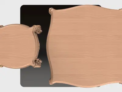 Carved tea table for CNC 02 3D model
