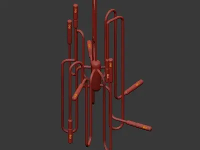 Milano Chandelier by Robert Abbey 3D model