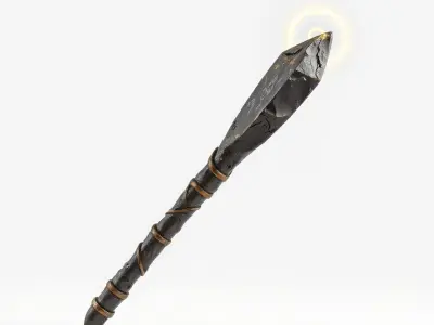 Meteorite Celestial Wand model pack Low-poly 3D model