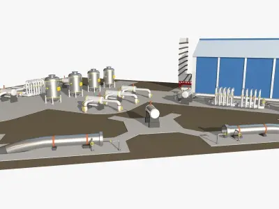 Industrial Scene Model 3D model