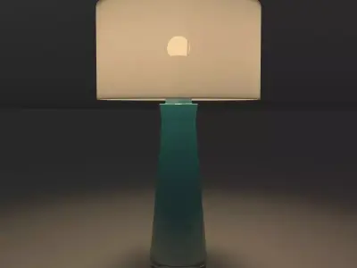 CERAMIC COLUMN TABLE LAMP 3D model