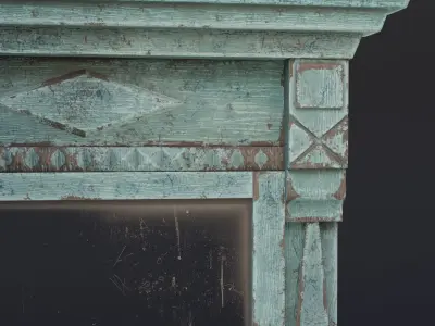 10 old windows pack Low-poly 3D model