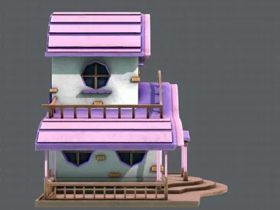 House Cartoon V01 Low-poly 3D model
