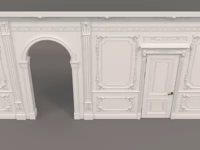 Wall Molding in Classic French style 2 3D model