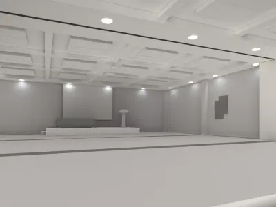 Sci-Fi Interior SCENE futuristic INTERIOR 3D OFFICE 3D model