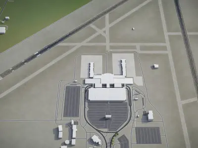 Syracuse - Hancock International Airport - SYR Low-poly 3D model
