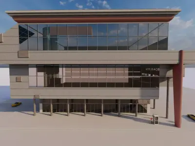 Futuristic Skyscraper-Building office-Modern office 3D model