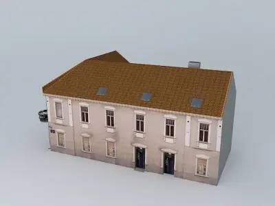 European Old Style House Low-poly 3D model