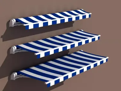 Awning 3 types 3D model