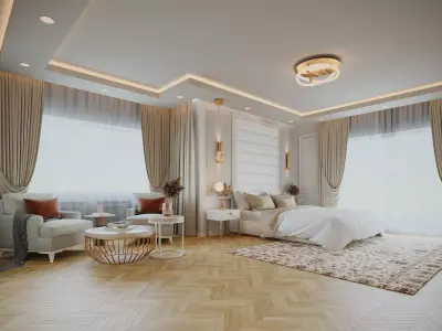 Simple Bedroom  Interior 2 3D model