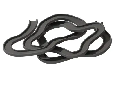 Premium Curvy Roadway 3D print model