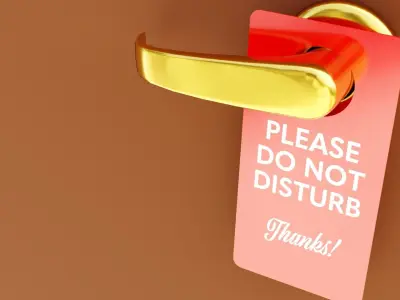 Please Do Not Disturb Door Sign Free low-poly 3D model