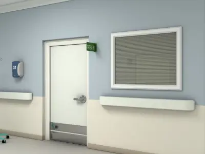 Hospital Hallway Modular MAX 3D model