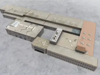 LFMN Technical Building Low-poly 3D model