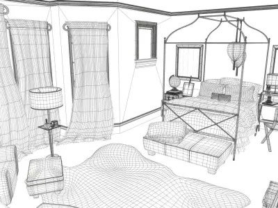 Bedroom Scene 3D model